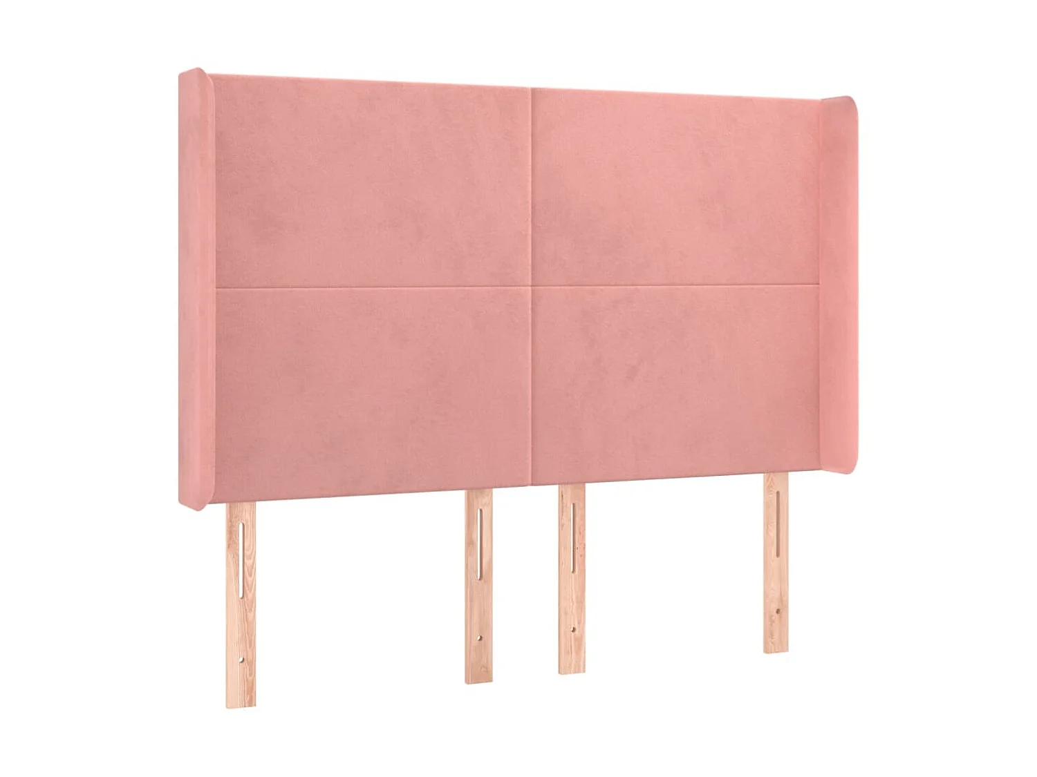 LED Kopfteil,Bettkopfteil Rosa 147x16x118/128 cm Samt -gkd783430