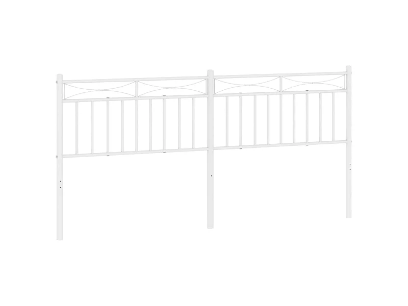 Hoofdbord 193 cm metaal wit NL559008