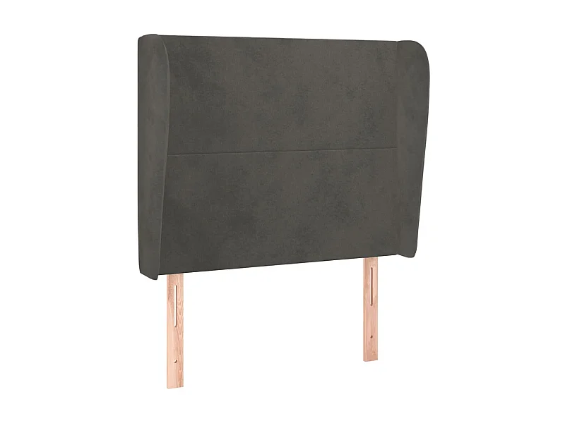 Kopfteil,Bettkopfteil mit Ohren Dunkelgrau 93x23x118/128 cm Samt -gkd628327