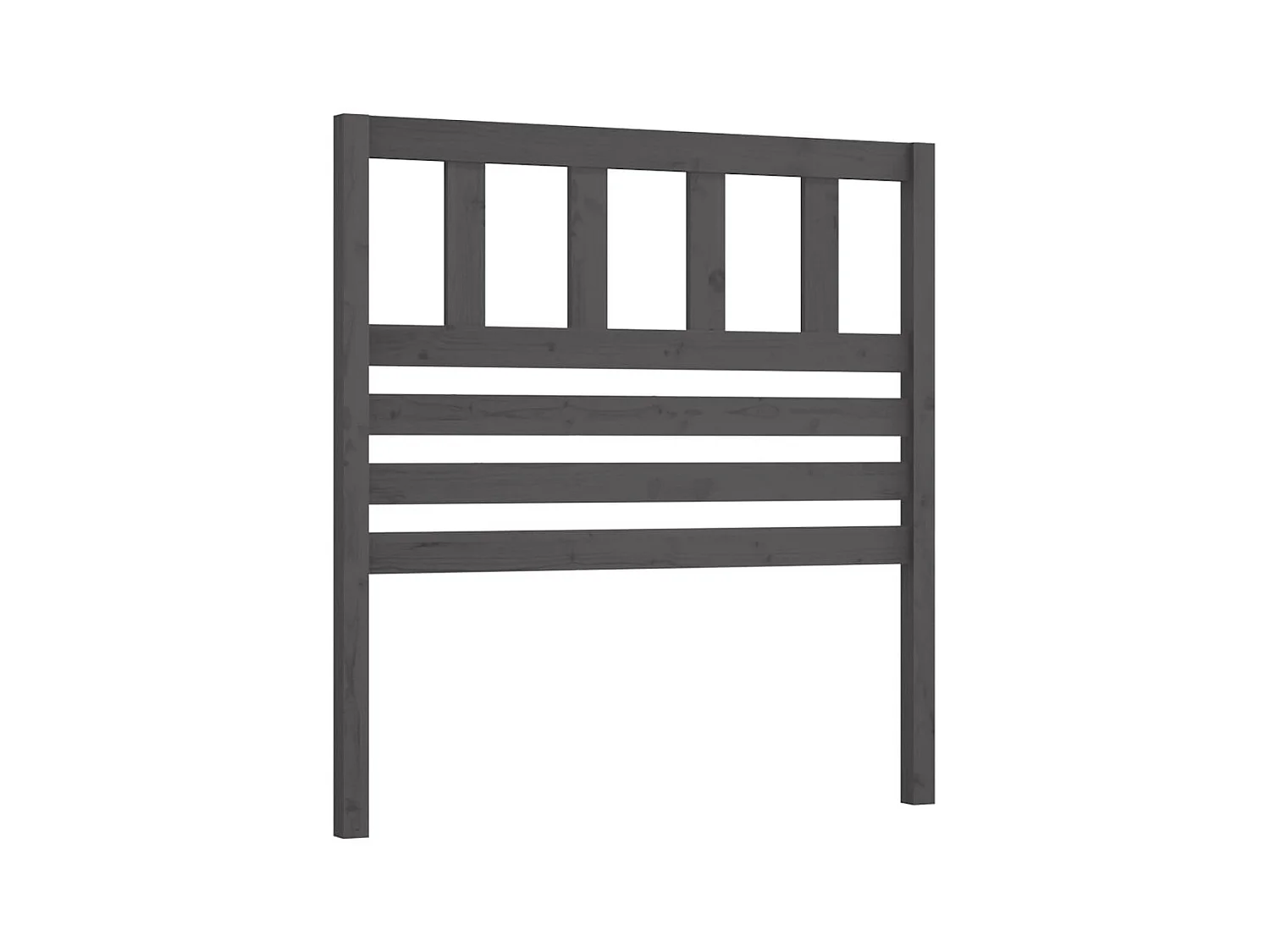 Testiera | Testata del letto per Letto Grigia 106x4x100cm in Legno Massello di Pino