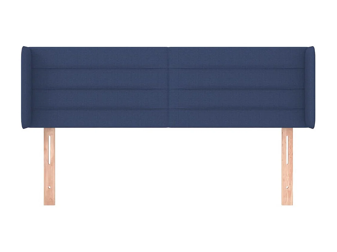 Tête de lit avec oreilles Bleu 147x16x78/88 cm Tissu POI25564 BonneVie Meuble