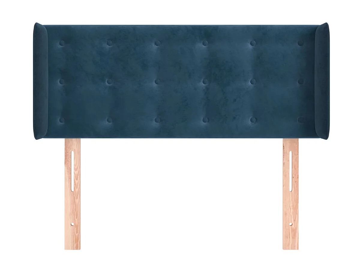 Tête de lit avec oreilles Bleu Foncé 83x16x78/88 cm Velours POI36200 BonneVie Meuble