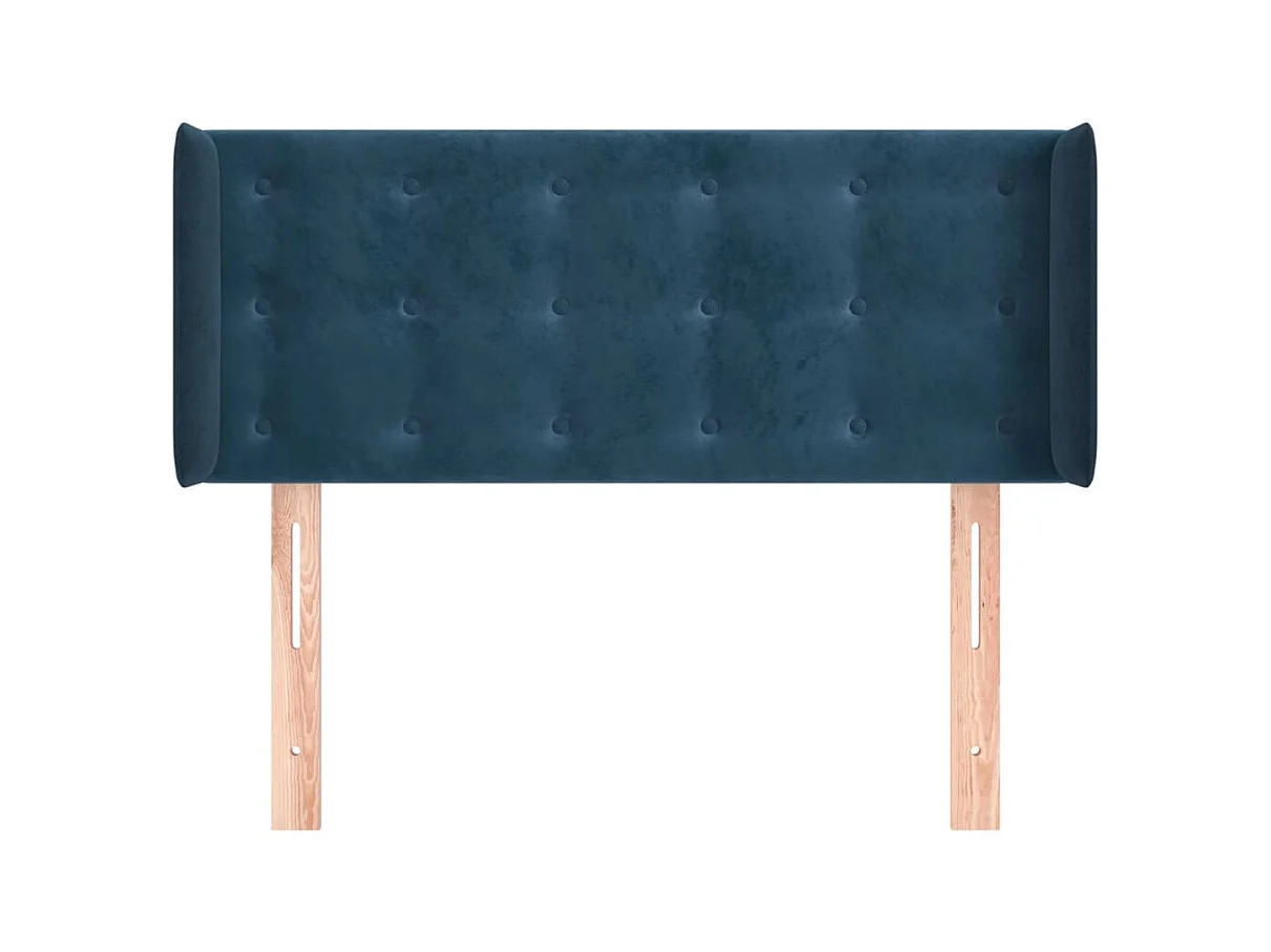 Cabecero de terciopelo azul oscuro 83x16x78/88 cm ES19593