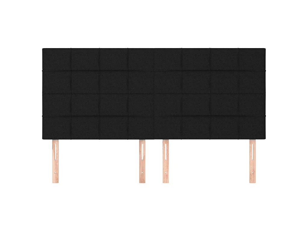 Cabeceira de cama 4 pcs tecido 90x5x78/88 cm preto PT615350