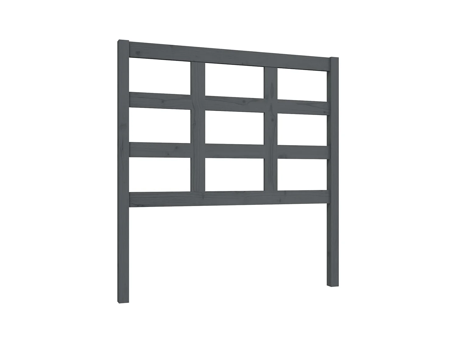 Tête de lit Gris 95,5x4x100 cm Bois massif de pin POI30601 BonneVie Meuble