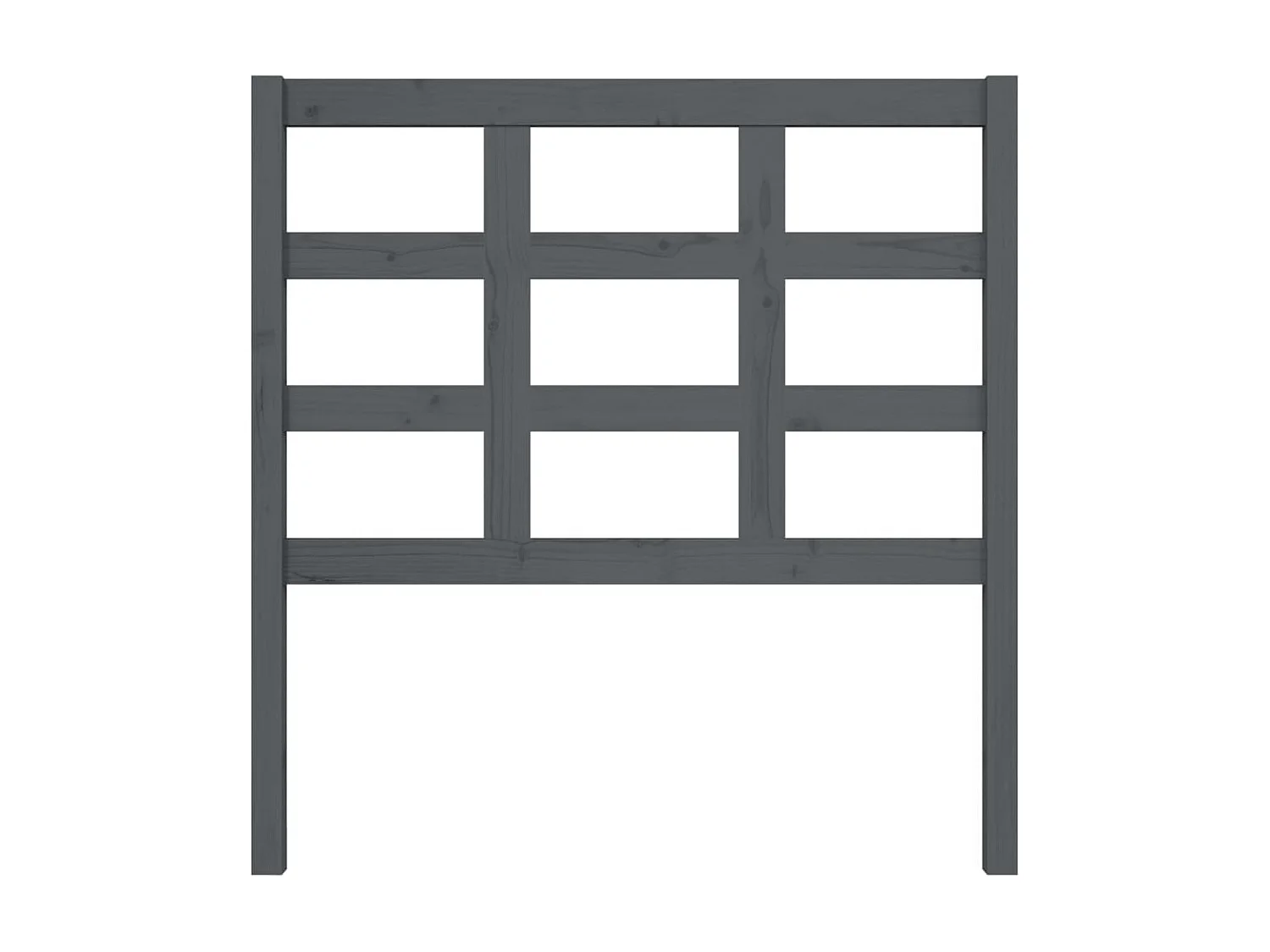 Tête de lit Gris 95,5x4x100 cm Bois massif de pin POI30601 BonneVie Meuble