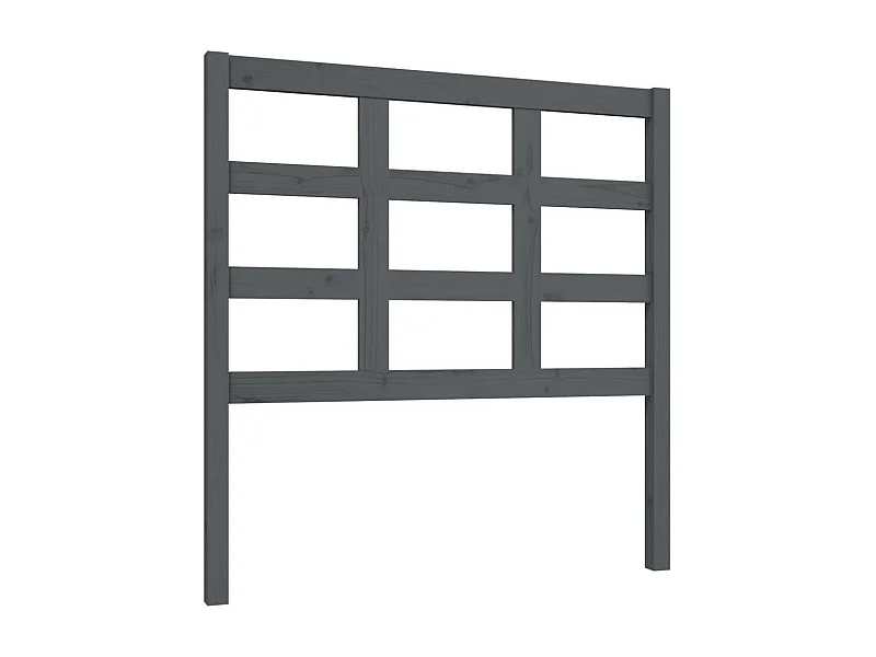 Hoofdbord 95,5x4x100 cm massief grenenhout grijs NL372476