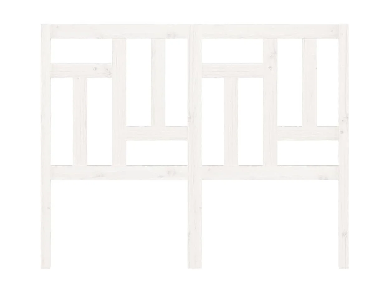 Tête de lit Blanc 145,5x4x100 cm Bois massif de pin POI12558 BonneVie Meuble