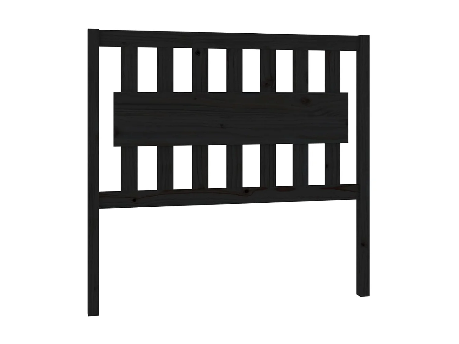 Tête de lit Noir 105,5x4x100 cm Bois massif de pin POI24234 BonneVie Meuble