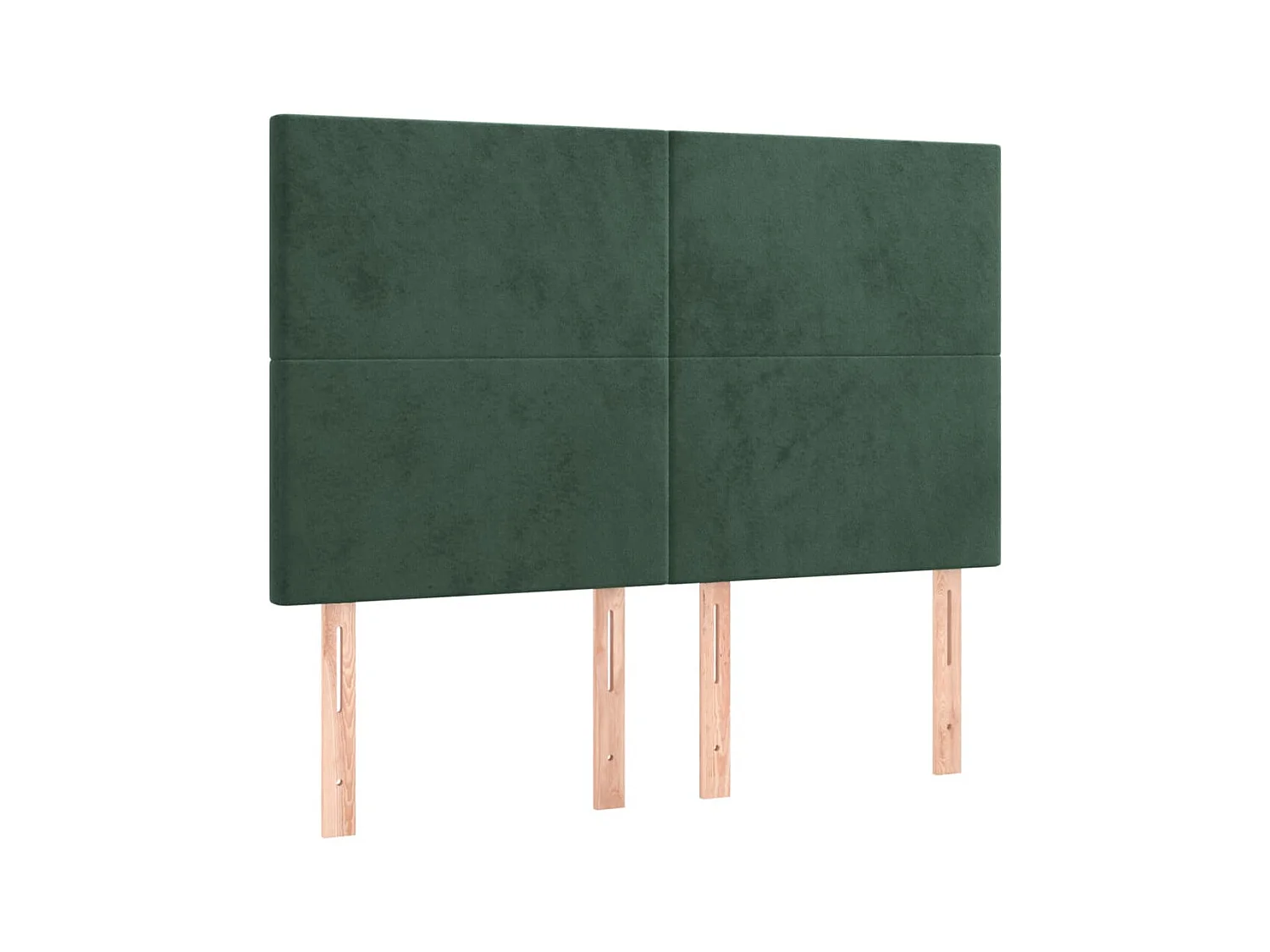 Têtes de lit 4 pcs Vert foncé 72x5x78/88 cm Velours POI80331 BonneVie Meuble