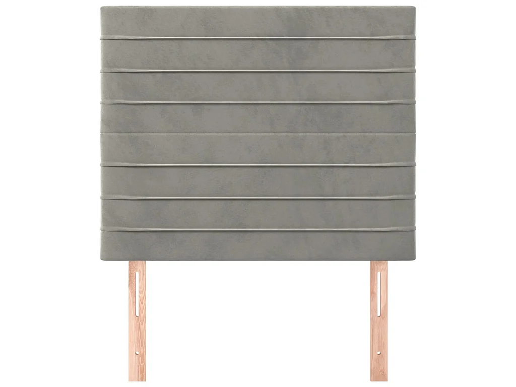 Têtes de lit 2 pcs Gris clair 90x5x78/88 cm Velours POI77684 BonneVie Meuble