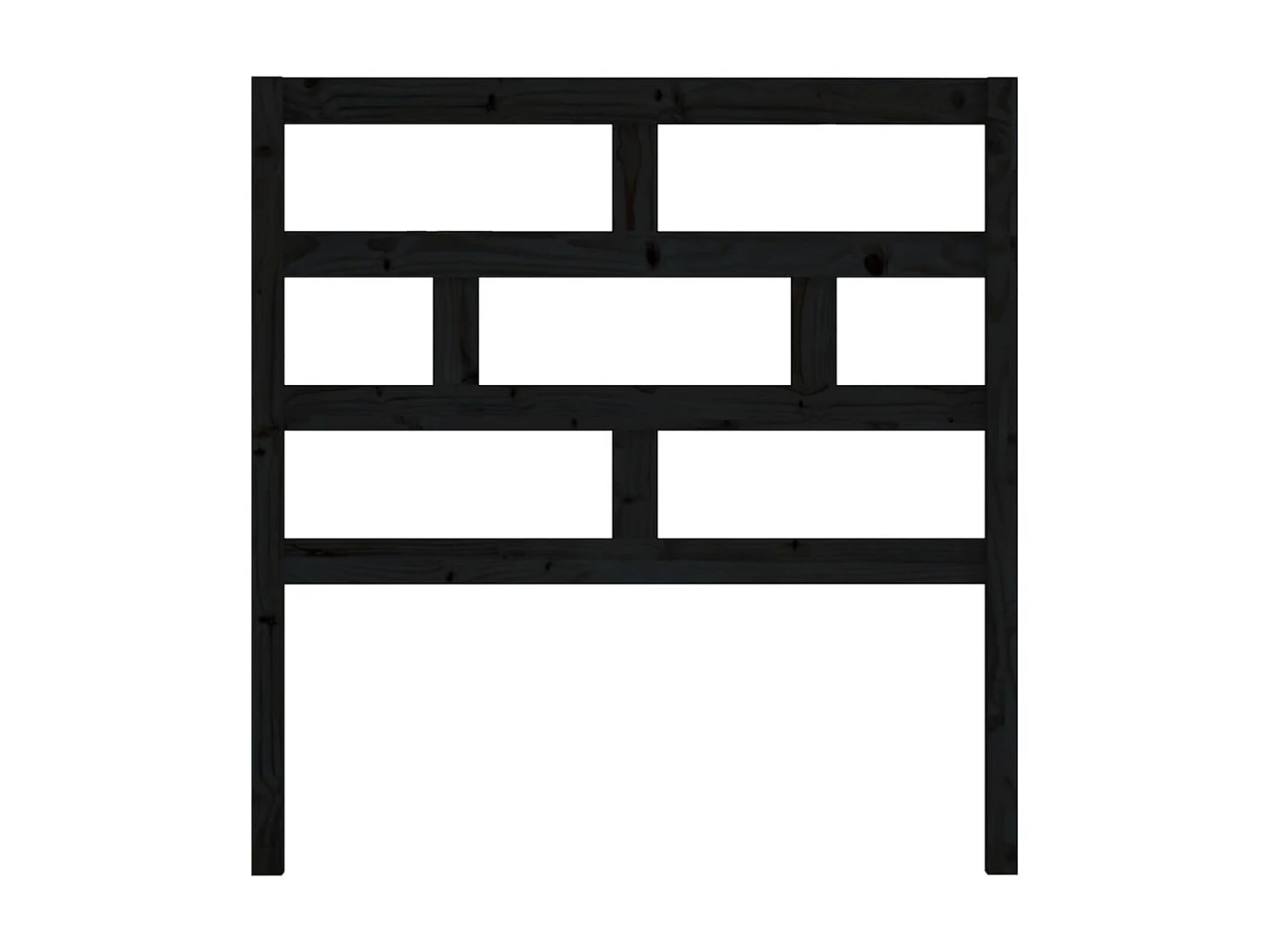 Tête de lit Noir 106x4x100 cm Bois massif de pin POI54142 BonneVie Meuble