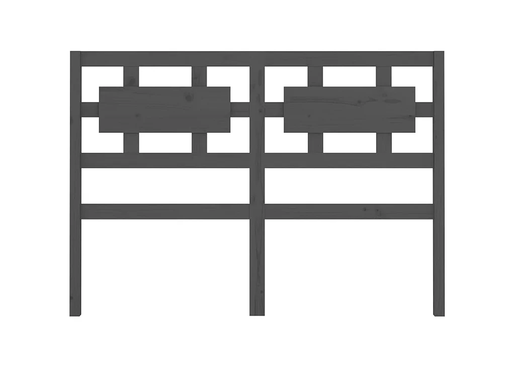 Tête de lit Gris 205,5x4x100 cm Bois massif de pin POI78418 BonneVie Meuble