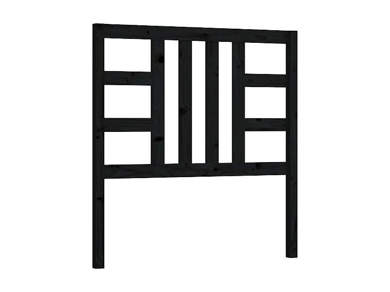 Cabeceira de cama 96x4x100 cm pinho maciço preto PT777282