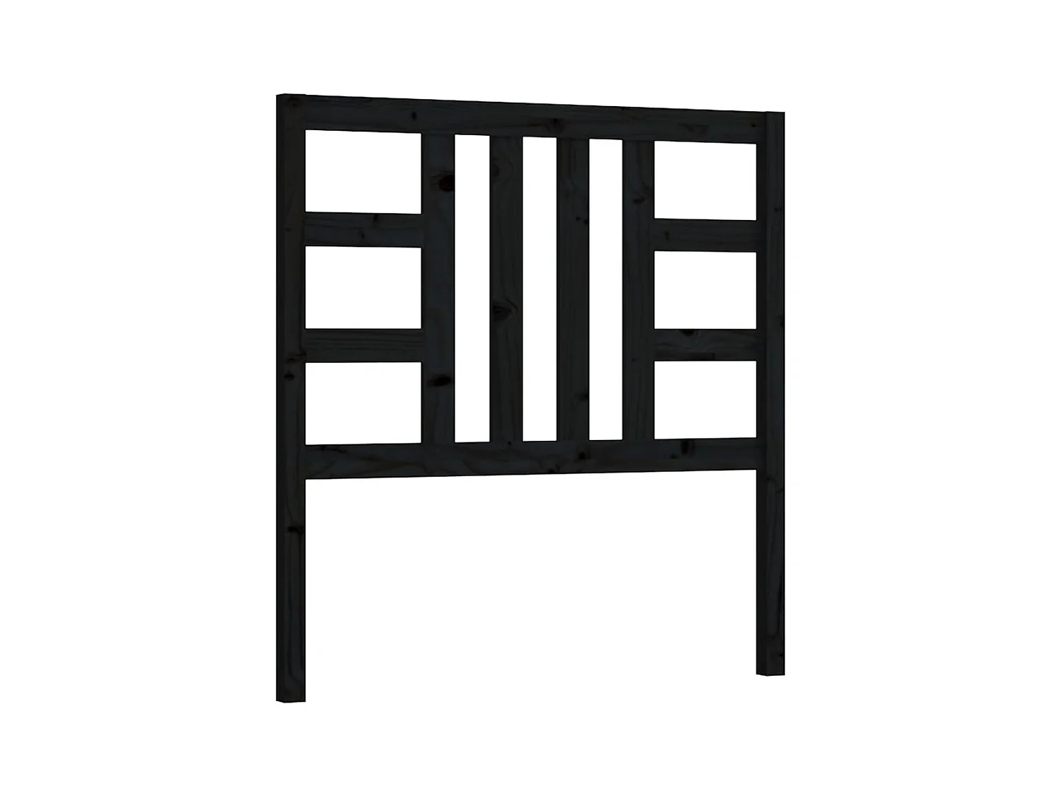 Testiera | Testata del letto per Letto Nera 96x4x100 cm in Legno Massello di Pino