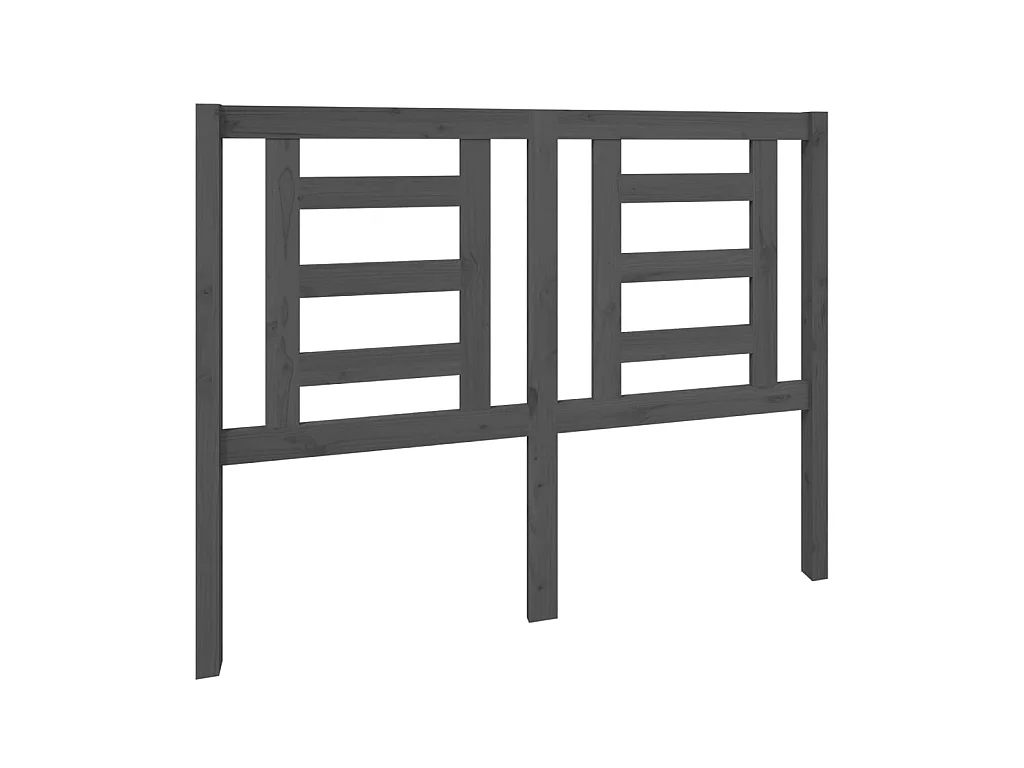 Testiera | Testata del letto per Letto Grigia 126x4x100cm in Legno Massello di Pino