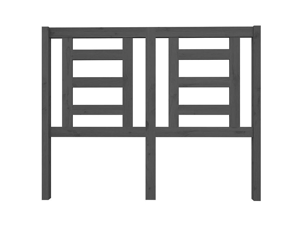 Tête de lit Gris 126x4x100 cm Bois massif de pin POI34833 BonneVie Meuble