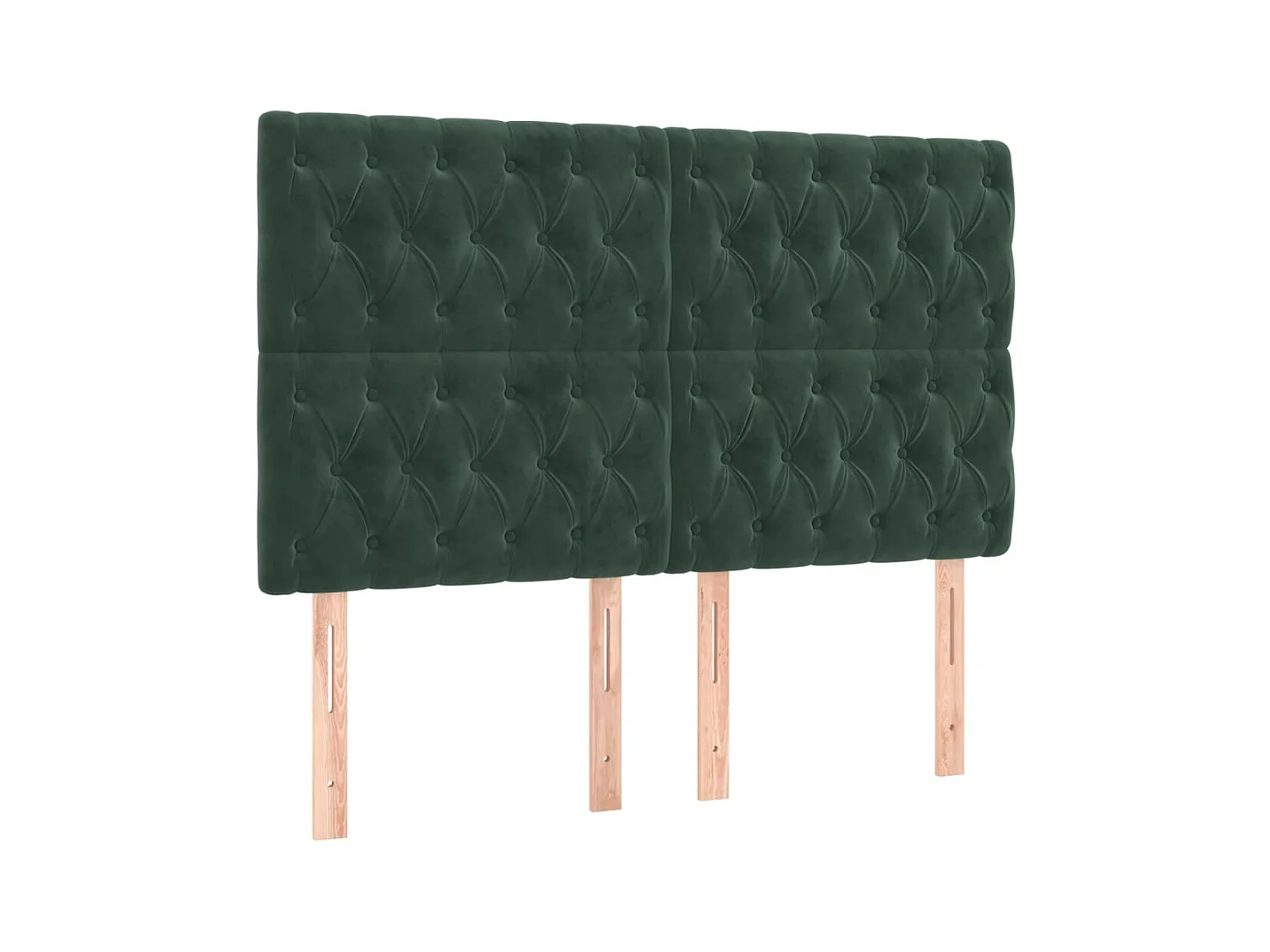 Testiere | Testate del letto 4 pz Verde Scuro 72x7x78/88 cm in Velluto