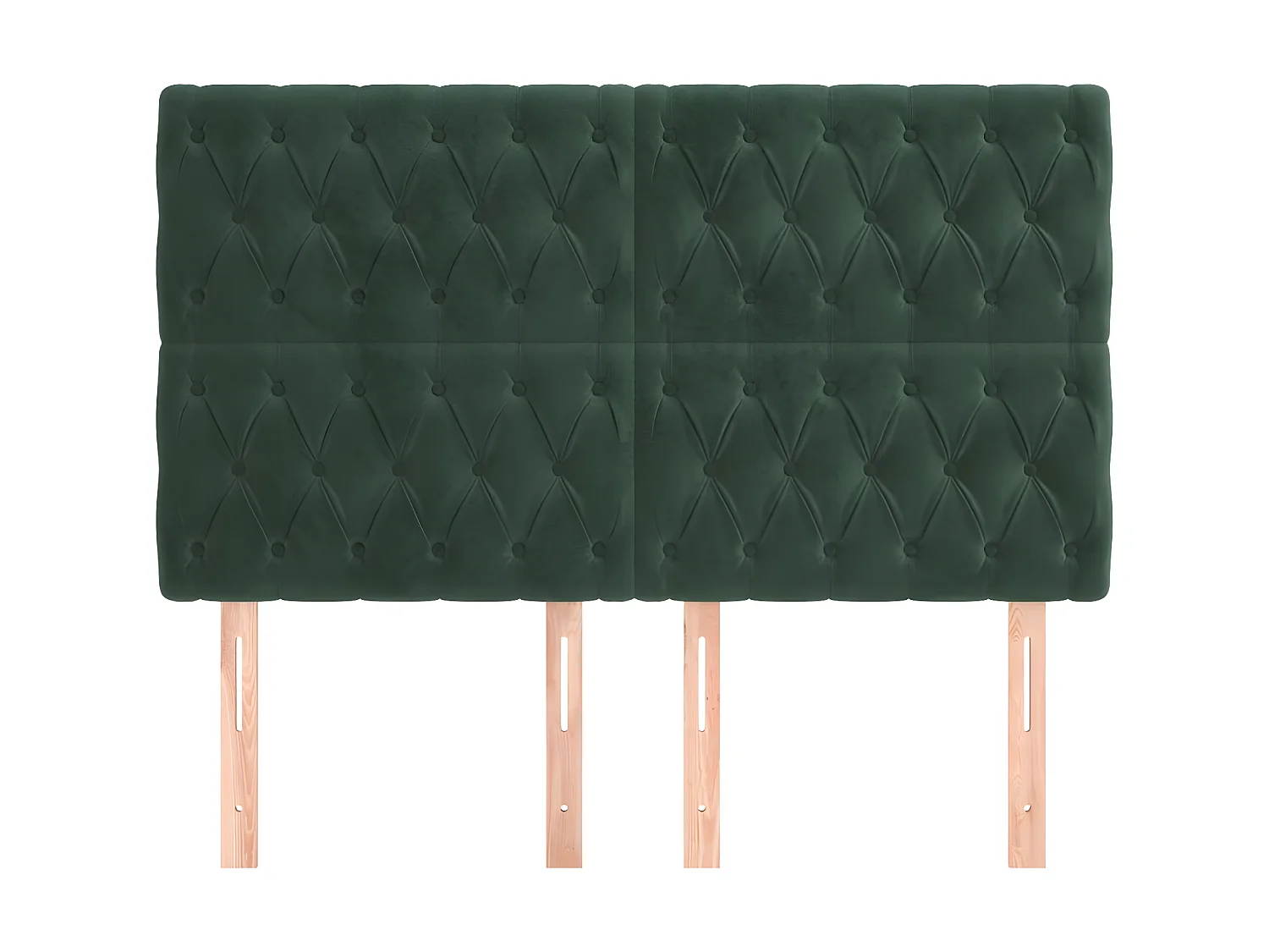 Kopfteil,Bettkopfteile 4 Stk. Dunkelgrün 72x7x78/88 cm Samt -gkd814688