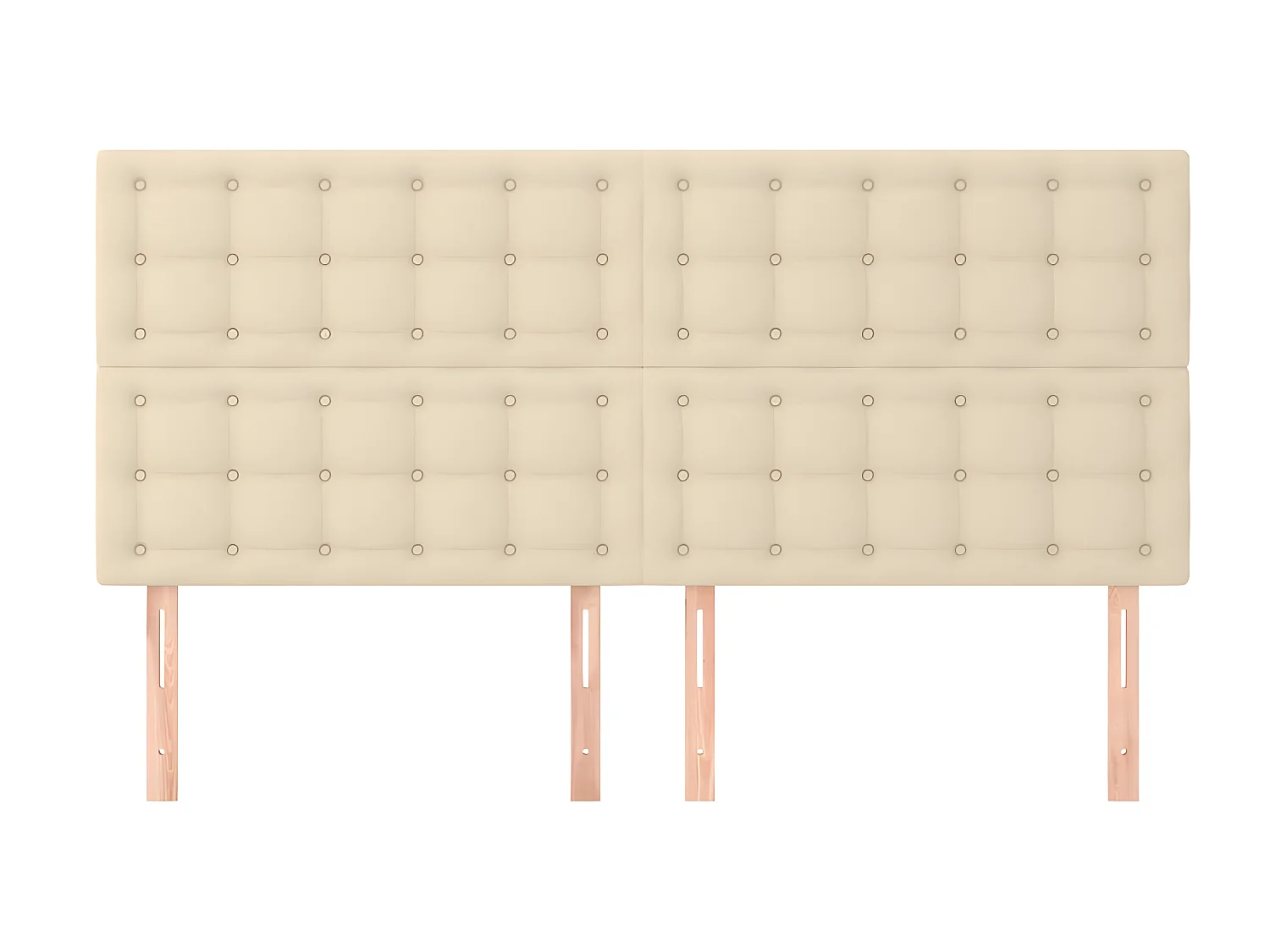 Kopfteil,Bettkopfteile 4 Stk. Creme 80x5x78/88 cm Stoff -gkd771907