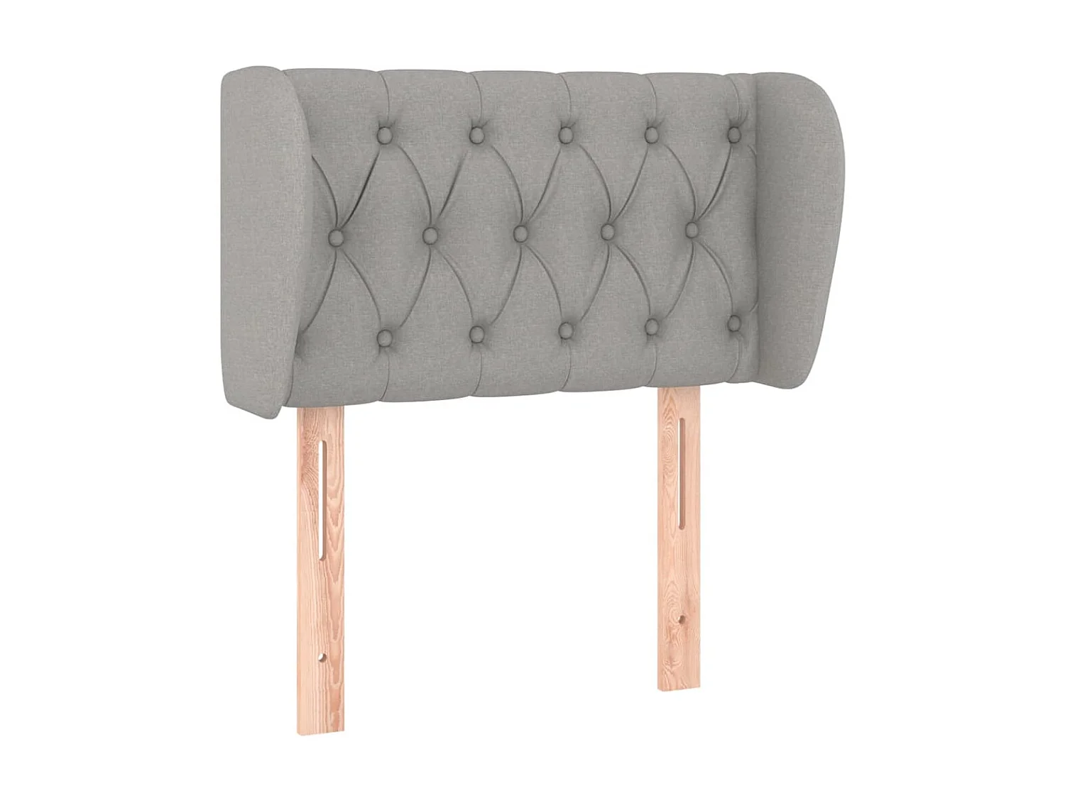 Tête de lit avec oreilles Gris clair 83x23x78/88 cm Tissu POI79475 BonneVie Meuble