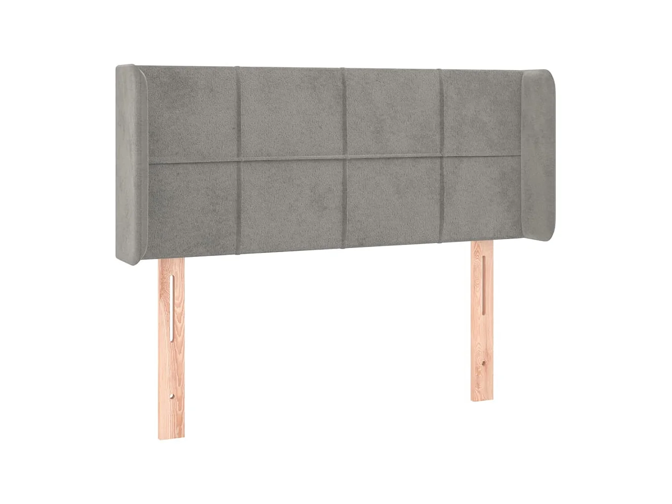 Tête de lit avec oreilles Gris clair 103x16x78/88 cm Velours POI94874 BonneVie Meuble