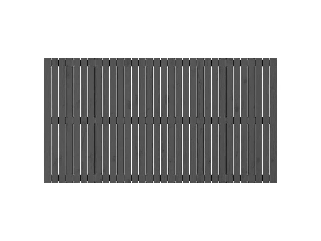 Tête de lit murale Gris 204x3x110 cm Bois massif de pin POI14299 BonneVie Meuble