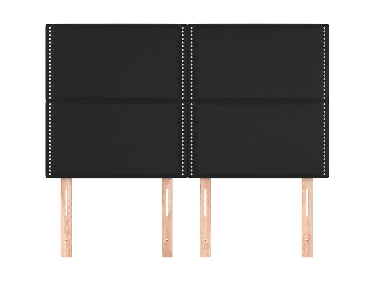 Têtes de lit 4 pcs Noir 72x5x78/88 cm Similicuir POI66690 BonneVie Meuble