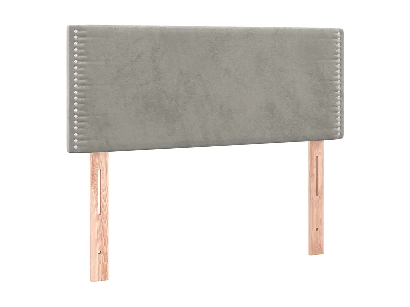 Cabeceira de cama veludo 80x5x78/88 cm cinzento-claro PT378869