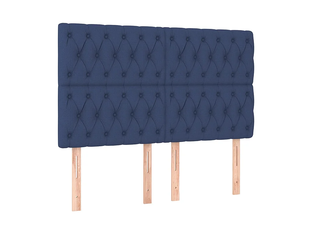Têtes de lit 4 pcs Bleu 72x7x78/88 cm Tissu POI17497 BonneVie Meuble