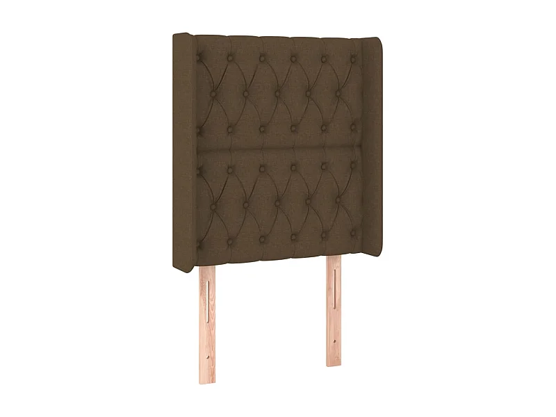 Kopfteil,Bettkopfteil mit Ohren Dunkelbraun 83x16x118/128 cm Stoff -gkd206212