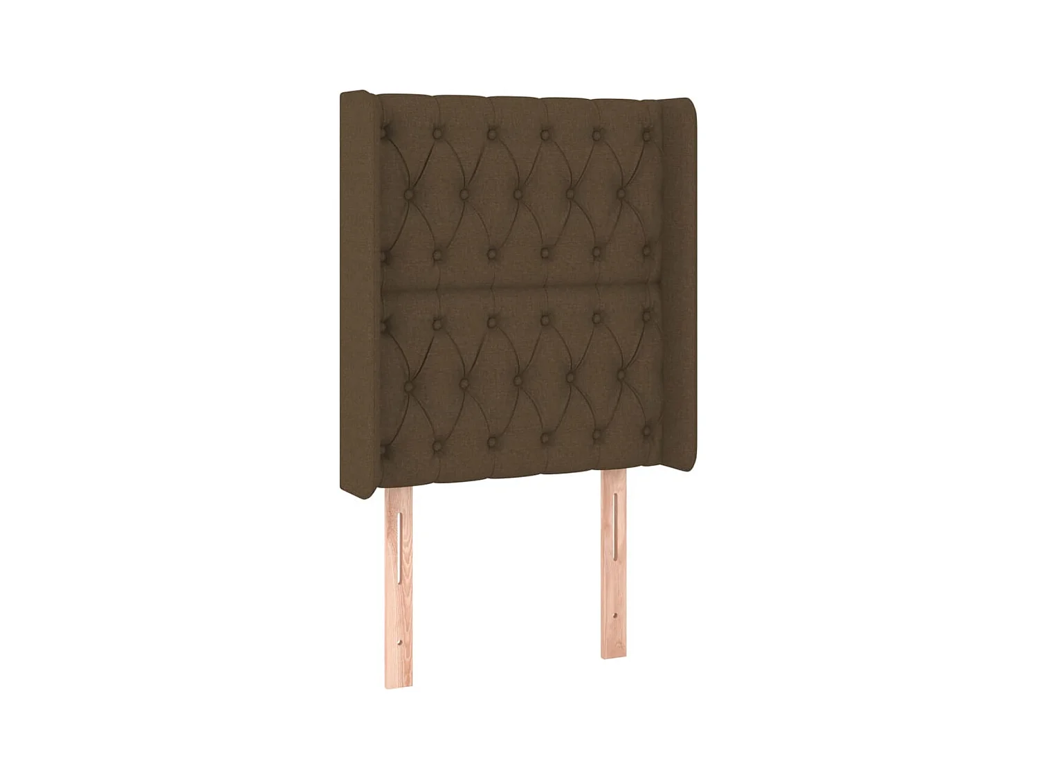 Tête de lit avec oreilles Marron foncé 83x16x118/128 cm Tissu POI12081 BonneVie Meuble