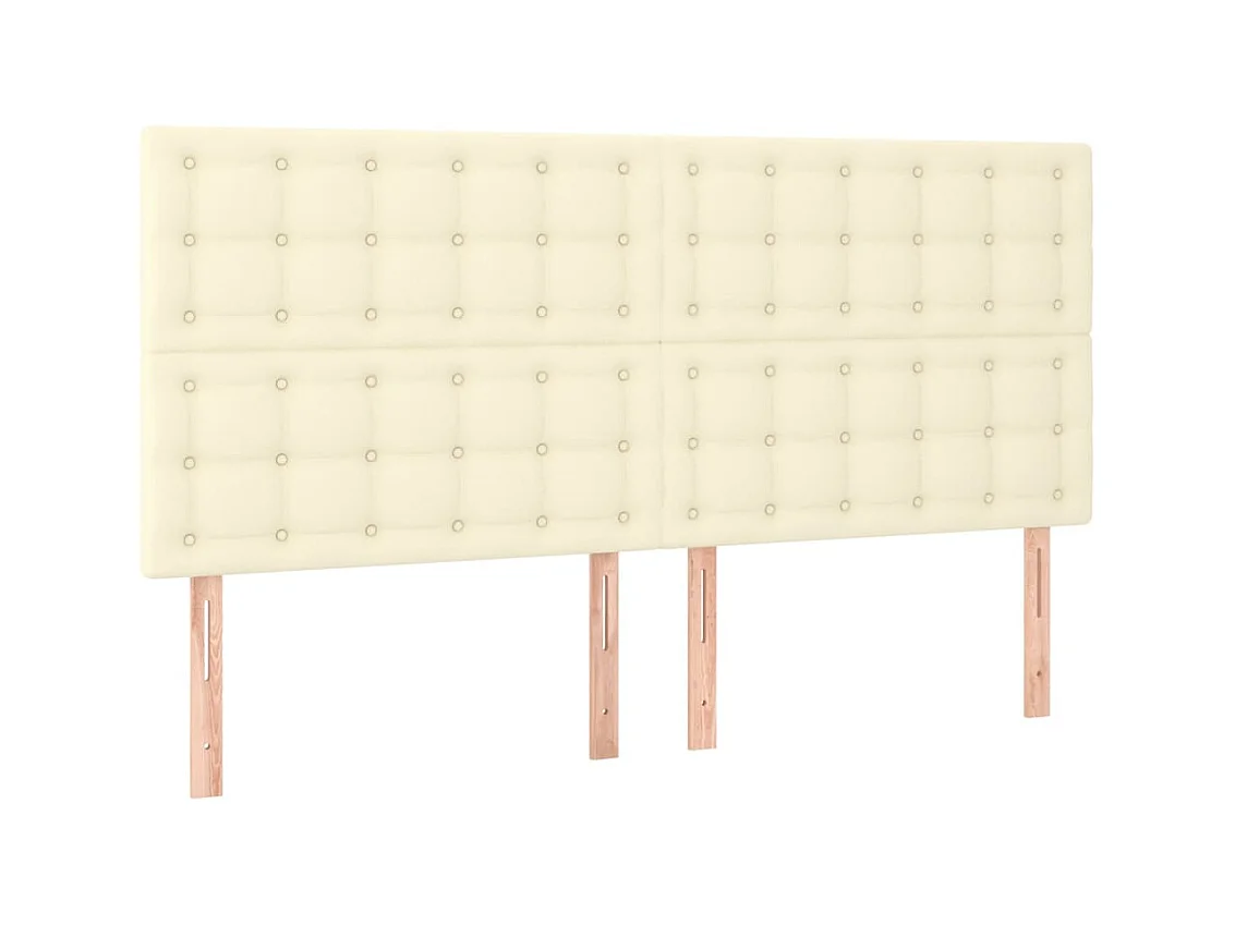 Têtes de lit 4 pcs Crème 90x5x78/88 cm Similicuir POI47062 BonneVie Meuble