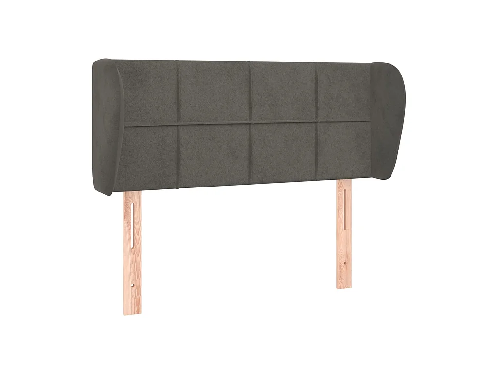 Tête de lit avec oreilles Gris foncé 93x23x78/88 cm Velours POI26990 BonneVie Meuble