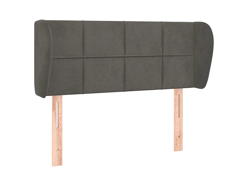 Tête de lit avec oreilles Gris foncé 93x23x78/88 cm Velours POI26990 BonneVie Meuble