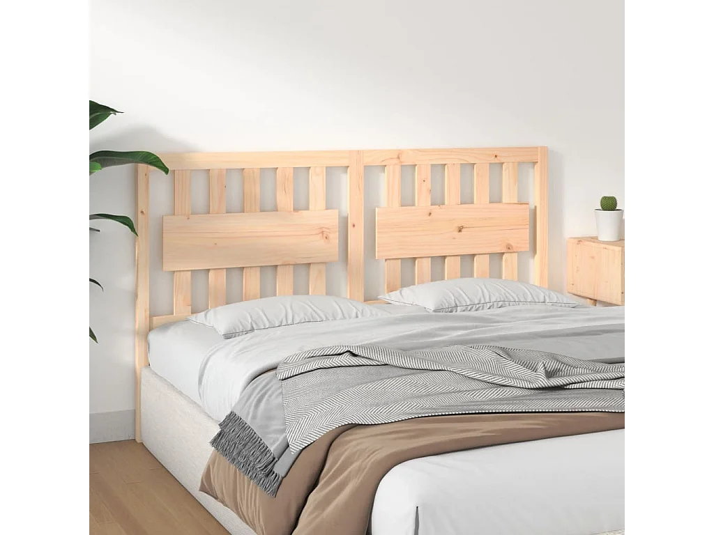 Tête de lit 165,5x4x100 cm Bois massif de pin POI29857 BonneVie Meuble