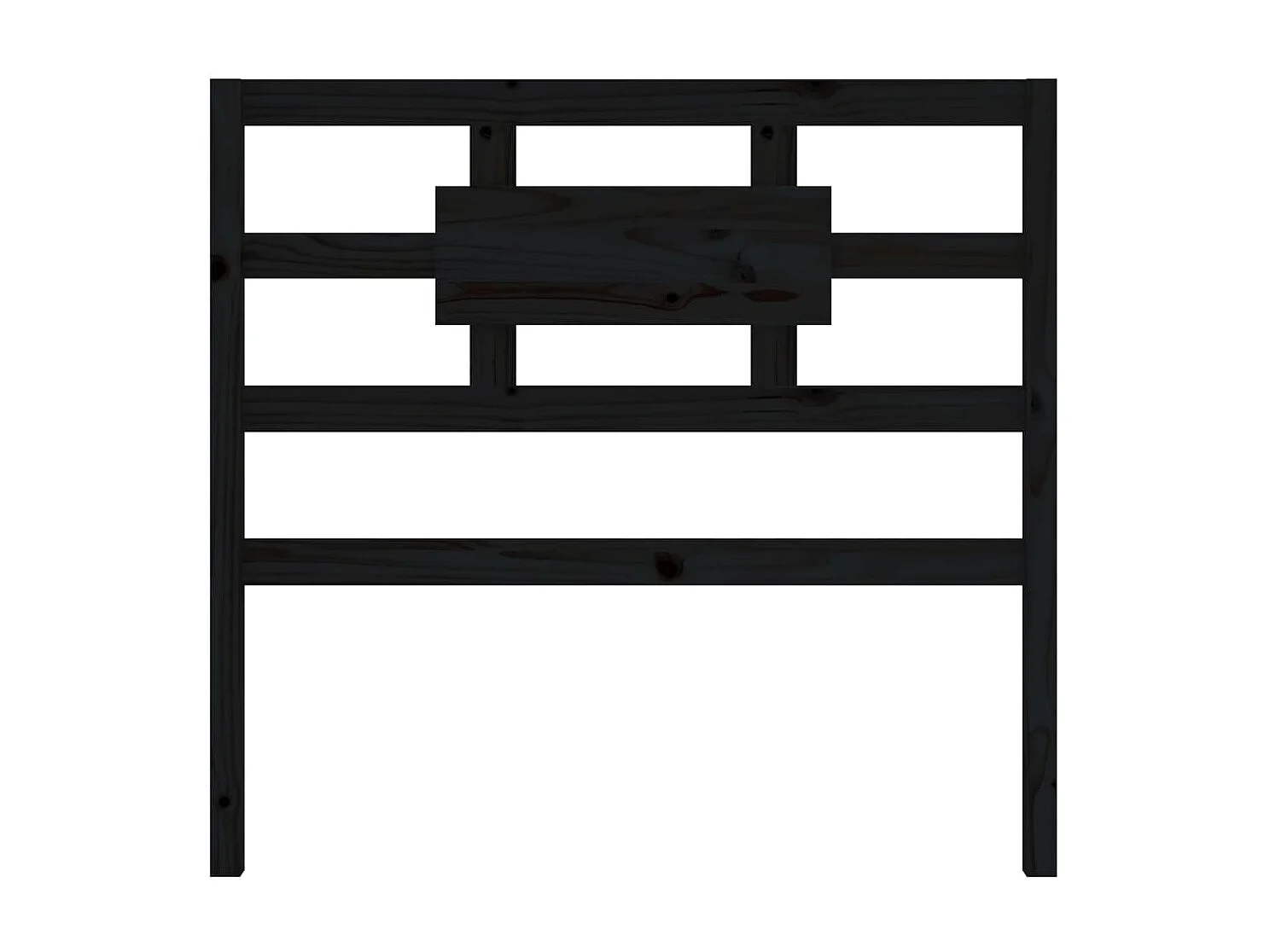 Cabecero de cama madera maciza de pino negro 95,5x4x100 cm ES31763