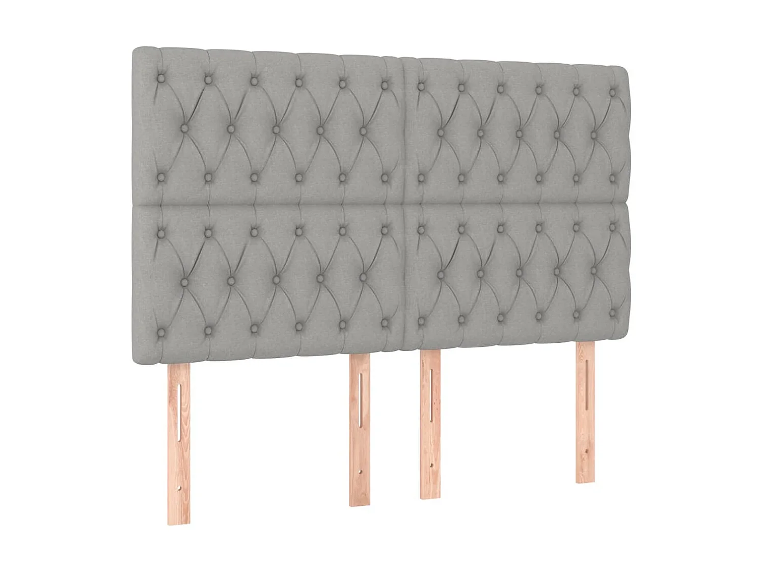 Cabeceros 4 unidades de tela gris claro 80x7x78/88 cm ES68398