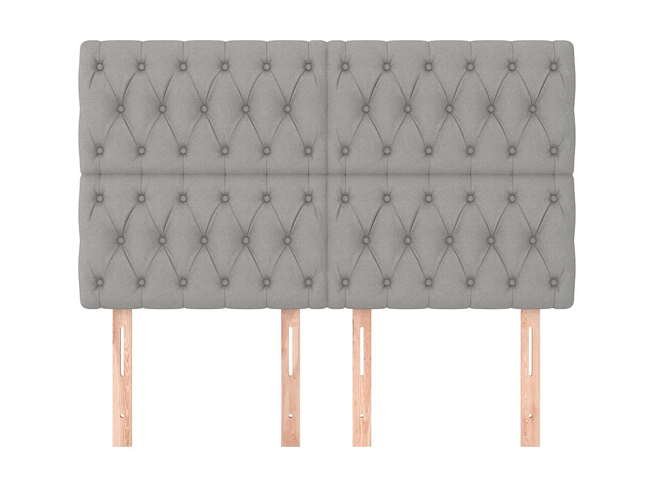 Cabeceros 4 unidades de tela gris claro 80x7x78/88 cm ES68398