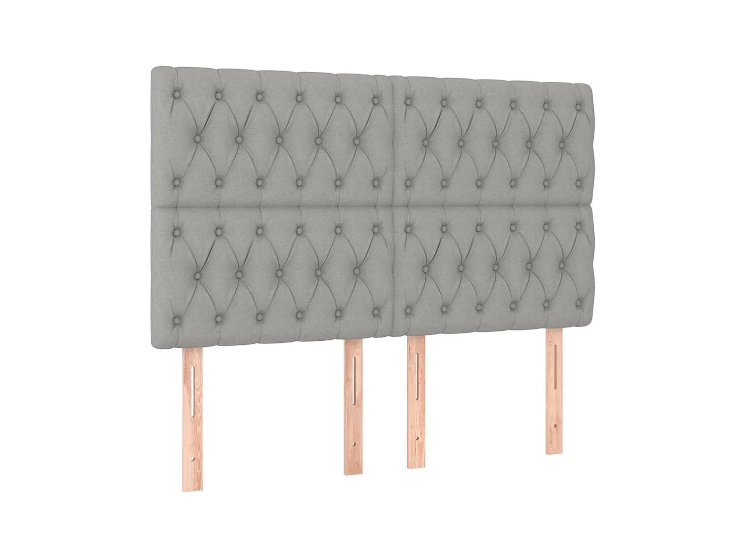Têtes de lit 4 pcs Gris clair 80x7x78/88 cm Tissu POI46895 BonneVie Meuble