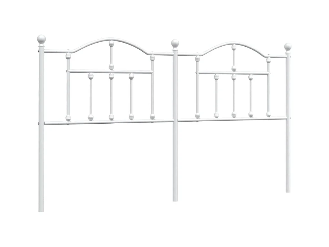 Tête de lit métal blanc 160 cm POI67758 BonneVie Meuble