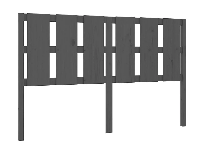 Testiera | Testata del letto per Letto Grigia 155,5x4x100 cm Legno Massello di Pino