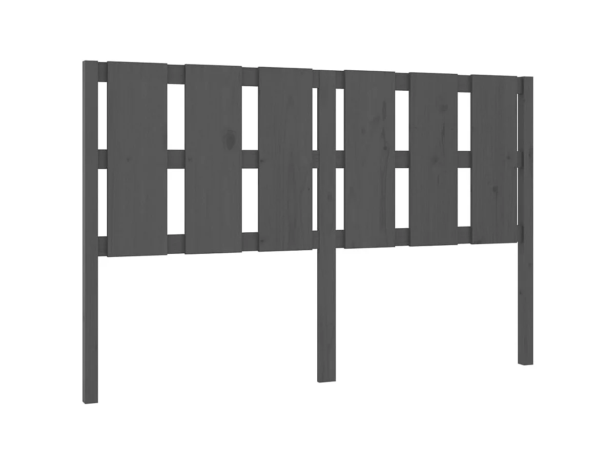 Testiera | Testata del letto per Letto Grigia 155,5x4x100 cm Legno Massello di Pino