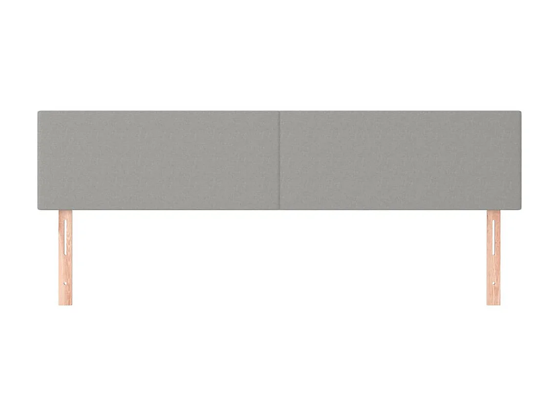 Têtes de lit 2 pcs Gris clair 90x5x78/88 cm Tissu POI39678 BonneVie Meuble