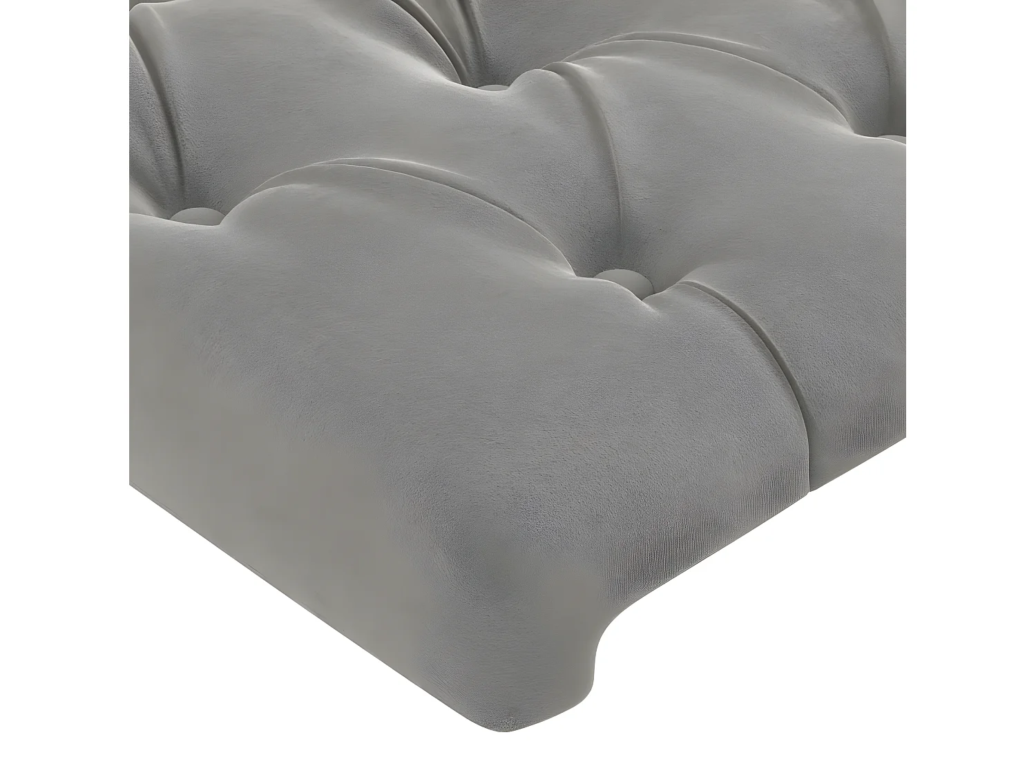 Tête de lit avec oreilles Gris clair 203x23x118/128 cm Velours POI42250 BonneVie Meuble