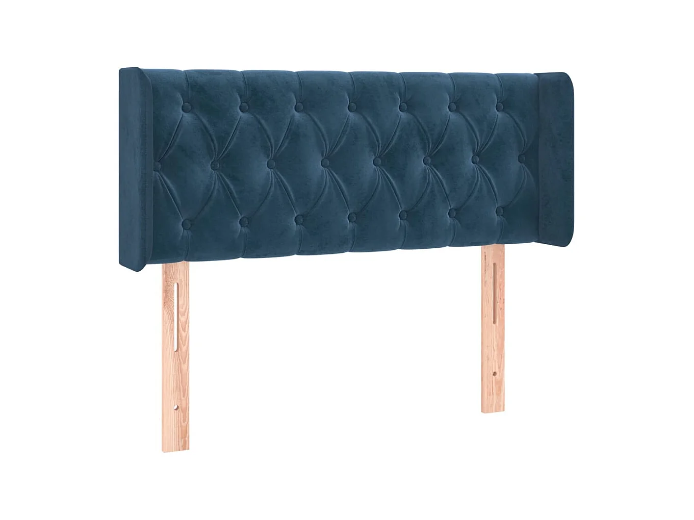 Testiera | Testata del letto ad Orecchio Blu Scuro 93x16x78/88 cm in Velluto