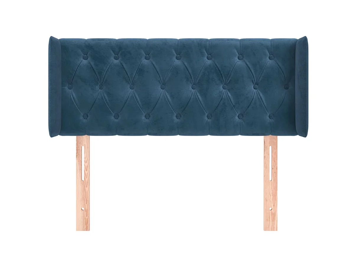 Cabecero de terciopelo azul oscuro 93x16x78/88 cm ES97062