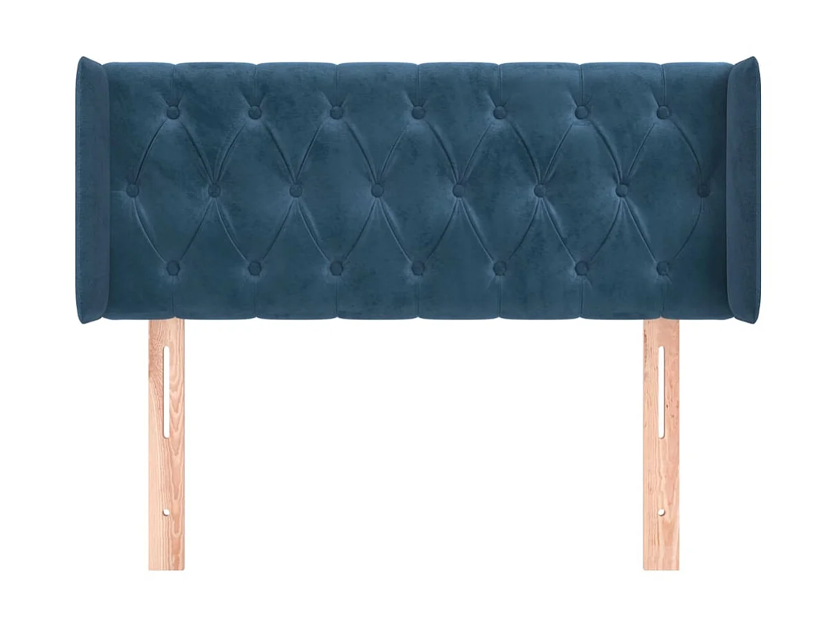 Cabecero de terciopelo azul oscuro 93x16x78/88 cm ES97062