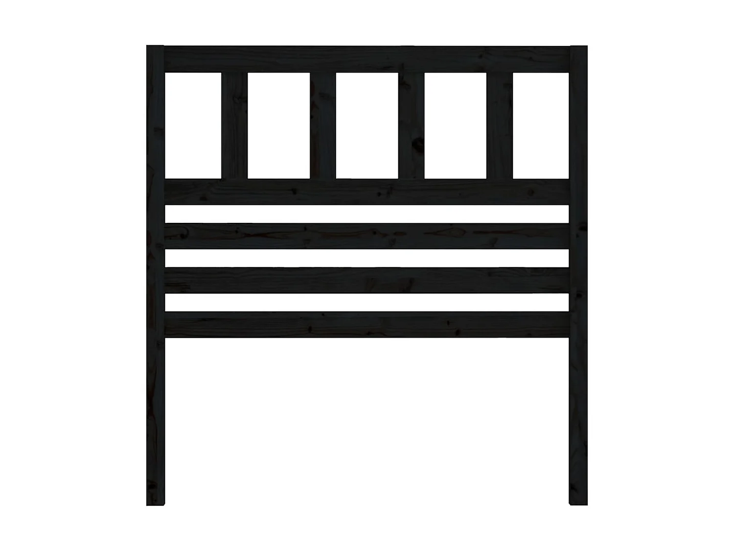 Tête de lit Noir 81x4x100 cm Bois massif de pin POI98729 BonneVie Meuble