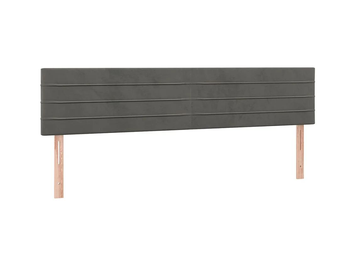 Testiere | Testate del letto 2 pz Grigio Scuro 90x5x78/88 cm in Velluto